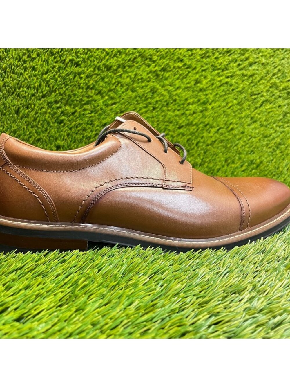 Nunn Bush Westfield Mens Size 10.5W Brown Classic Cap Toe Oxford Dress Shoes